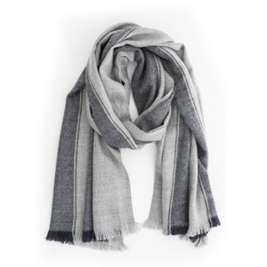 Aventura Clothing Women's Wide Stripe Shawl - Grey, One Size Fits Most - 1 of 4