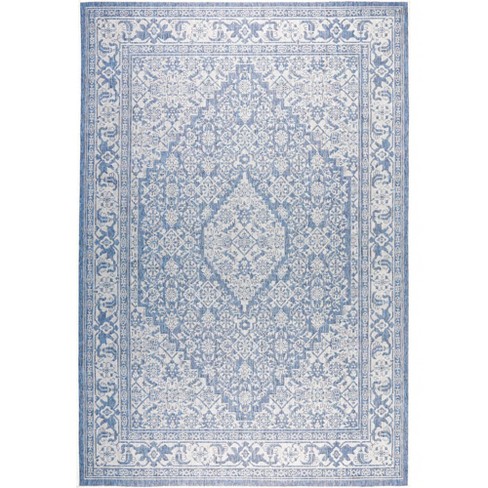 5'2 X 7'2 Azalea Outdoor Patio Country Rug Gray/blue - Nicole