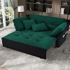 NicBex Queen Size Convertible Sofa Bed Loveseat Couch with Thicked Cushions & Side Storage,Color Blocking Sleeper Sofa for Living Room,Bedroom - 2 of 4