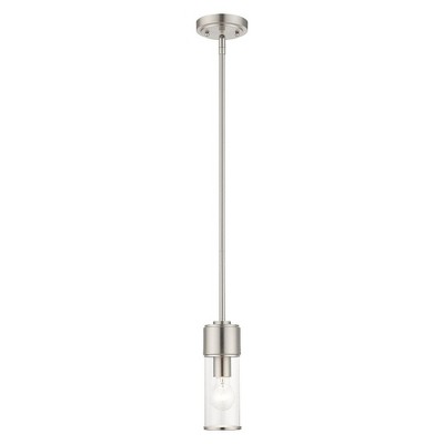 Livex Lighting Quincy 1 - Light Pendant in  Brushed Nickel