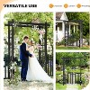 VINGLI Garden Arbor with Gate, PVC Wedding Arch for Ceremony Party, Garden Trellis for Climbing Plants Outdoor for Garden, Backyard, Lawn, Wedding - 2 of 4