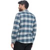 Ashford & Brooks Mens Flannel Button Down Plaid Long Sleeve Casual Shirt - Grey Red Teal Plaid - Small - 3 of 4