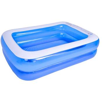 Pool Central 6.5' Blue and White Inflatable Rectangular Swimming Pool