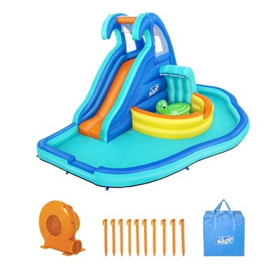 Bestway H2OGO! Kids Inflatable Outdoor Water Slide Park with Air Blower