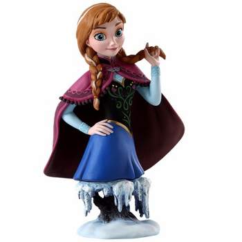 Disney 7" Blue and Burgundy Red Frozen Anna Christmas Tabletop Figurine