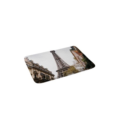 Bethany Young Photography Eiffel Tower Memory Foam Bath Mat Brown - Deny Designs