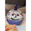 Blue Rose Polish Pottery L021 Manufaktura Small Pumpkin Luminary - 2 of 2