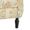 CAVINAS Modern Gourd-Shaped Accent Chair,Plush Fabric Lounge Chair with Birch Wood Legs,Ergonomic Living Room Armchair with Non-Slip Feet,Beige+Yellow - 4 of 4