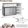 Dog Crate Furniture 47", Large Dog Crate TV Stand with 2 Drawers and 4 Shelves, Wooden Dog Kennel Indoor, Decorative Dog Cage with Storage, Black - 2 of 4