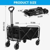 SKONYON Folding Heavy Duty Utility Cart Wagon with Wheels Holds Up to 165 Pounds - 3 of 3