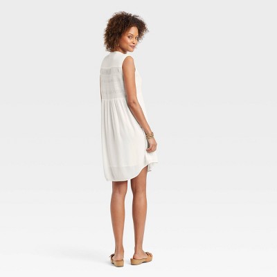 White Button Front Dress : Target