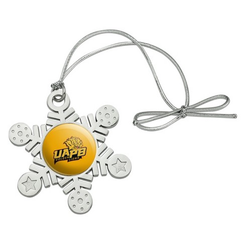 Arkansas at Pine Bluff Secondary Logo Metal Snowflake Christmas Tree Holiday Ornament - image 1 of 3