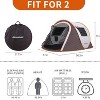 Boersma Camping Instant Pop Up Tent, 2 Person, Water Resistant Dome, Easy Setup for Camping Hiking and Outdoor, Portable with Carry Bag, 3 Season - 3 of 4
