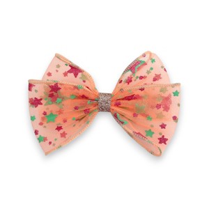 Summer Crystal - Starry Tulle Bow Hair Clip - 1 Pack - 1 of 4