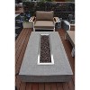 Hampton 56" Natural Gas Fire Pit Outdoor Backyard Patio Heater - Elementi: Rectangle Concrete Fire Table, Weather-Resistant - 3 of 4