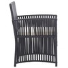 vidaXL 2-Piece Patio Armchair Set with Cushions - Elegant Black Poly Rattan Outdoor Seating with Comfortable Padded Seats and Lightweight Design - 4 of 4