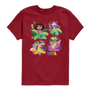 Boys' - Dora the Explorer - Swiper, Isa, And Boots Short Sleeve Graphic T-Shirt - 1 of 3