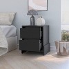 Grungis Modern Nightstand with 2 Drawers,Bedside Table with Wood Sturdy Base for Living Room Bedroom - 2 of 4
