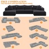 NicBex Couches for Living Room 162" Cloud Sofa Sectional Sofa Couch Set L Shaped Free Combination Sofa Couch With 6 Pillows - 3 of 4