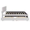 Luxury Linen Upholstered Bed with Stylish Brick Headboard & Twin XL Trundle - Dream Bedroom Essential - 4 of 4