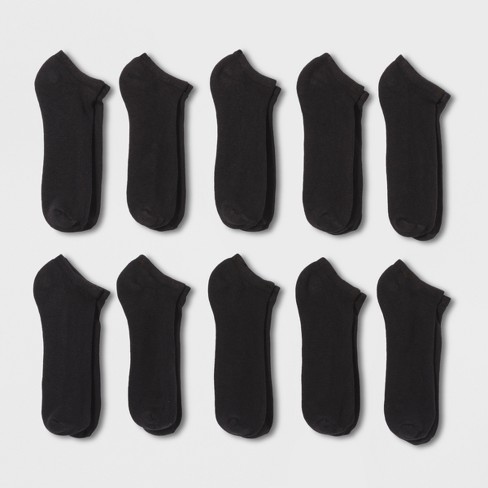Men's No Show Socks 10pk - Goodfellow & Co™ Black 6-12 : Target