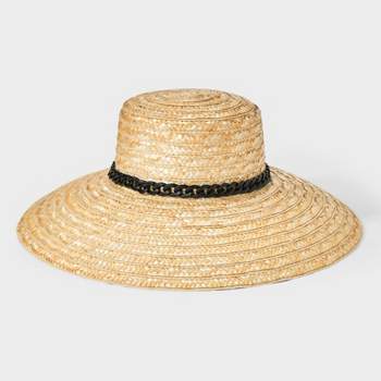 Straw Down Brim Hat - A New Day™ Natural