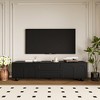 Whisen Cream Style Media Console TV Stand for TVs up to 75" with Arched Doors and 2 Drawers - 2 of 4