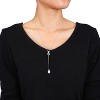 EVERLY JEWELRY  |   Sterling Silver 1/5 CT TGW White Topaz & 8 - 8.5 MM Cultured Freshwater  Pearl Necklace With Chain - 4 of 4