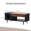 Hidden Cat Litter Box Enclosure Kitty Litter Box Furniture with Storage Drawer - 2 of 4