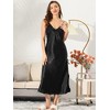 cheibear Women's Spaghetti Strap Nightdress Cami Satin Pajama Dress - 2 of 4