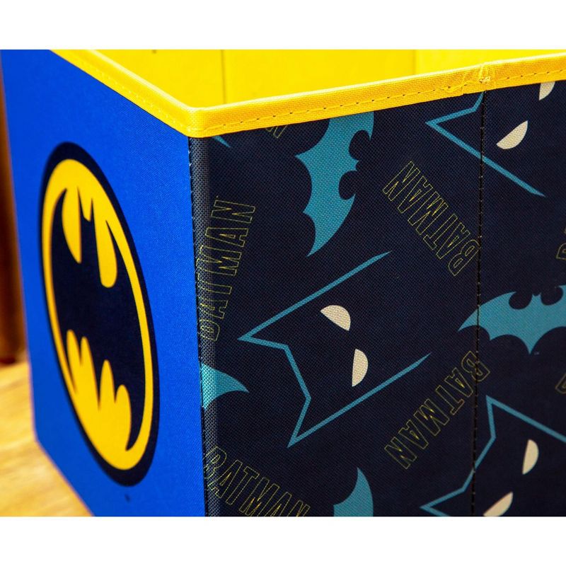 Ukonic DC Comics Batman Logo Storage Bin Cube Organizer | 11 Inches, 4 of 8