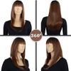 Alilang Long Straight Wig with Bangs Heat-Resistant Synthetic Hair Adjustable Cap - 4 of 4