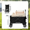 DSVIMOY 400L Collapsible Wagon, Folding Wagon Cart with Big Wheels for Camping, Sports, Garden, Baseball, Black, 39.37"*36.22"*22.04" - 3 of 4