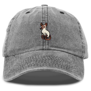 Dalix Siamese Cat Embroidered Cotton Dad Hat Adjustable Casual Baseball Cap for Cat Lovers Womens - 1 of 4