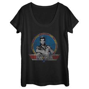Women's Top Gun Retro Iceman Scoop Neck - 1 of 4