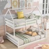 NicBex Twin Over Full/Twin Over Twin House Bunk Bed with Built-in Ladder for Kids Teens Adults - 2 of 4