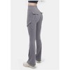 DOMETOUR Women's High Waisted Cargo Joggers Flare Leggings Womens Cargo Pants with Pockets - 2 of 4