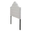 GDFStudio Banak Contemporary Tufted Cloud-Shaped Upholstered Headboard with Adjustable Iron Legs - 3 of 4