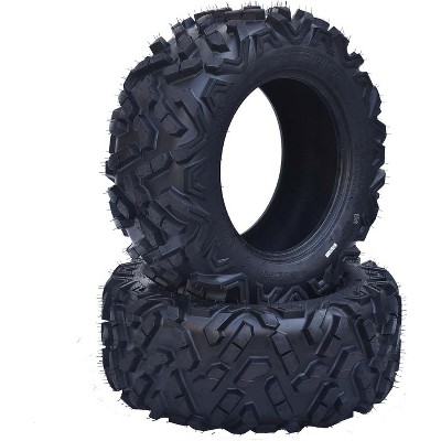 Set of 2 ATV UTV Tires,6-Ply Tubeless All-Terrain Off-Road Light Mud Tires, Durable Replacement for Quad, Side-by-Side
