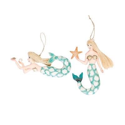 Gallerie II Mosaic Mermaid Christmas Xmas Ornament A/2