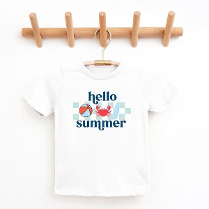 The Juniper Shop Hello Summer Checkered Youth Short Sleeve Tee - 1 of 2