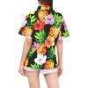 HAPPY BAY Hawaiian Shirts Womens Floral Summer Button Down Beach Party Blouse Shirt Short Sleeve Vacation Tops Tee Shirts Tank Top Women - 4 of 4