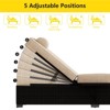 Patio Chaise Lounge Chairs Set of 2 - Adjustable Reclining Sun Loungers with PE Wicker & Steel Frame for Poolside/Beach/Garden - 4 of 4