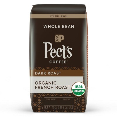 Peet's Organic French Whole Bean Coffee - 18oz