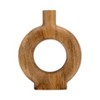Mango Wood Decorative Vase - Round Hollow Design - Rustic Minimalist Table Decor - Ideal for Living Room, Bedroom & Office - 2 of 4