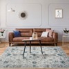 Luxury Floral Area Rug Ultra Soft Non Slip Stain Resistant Indoor Mat Machine Washable Low Pile Vintage Carpet - 2 of 4