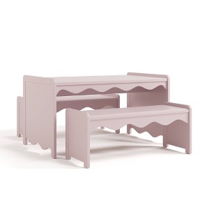 Storkcraft 3pc Casablanca Table & Bench Set - 1 of 4