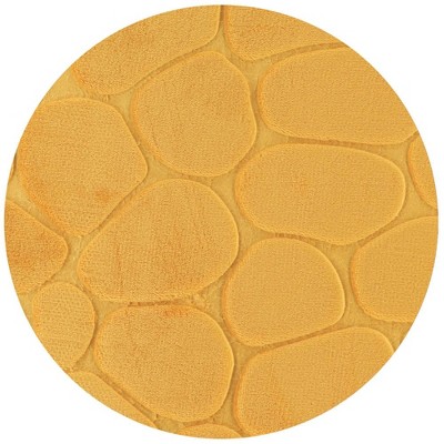 Yellow Mustard Memory Foam Runner Mat with 3D Pebble Design