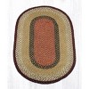 Earth Rugs Burgundy & Mustard Oval Braided Rug – Handcrafted Jute, Rustic Farmhouse Style Rug for Entryway or Kitchen - 2 of 4