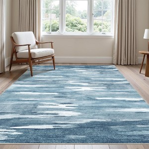 Abynow Geometric Modern Loomed Machine Washable Area Rug - 1 of 4